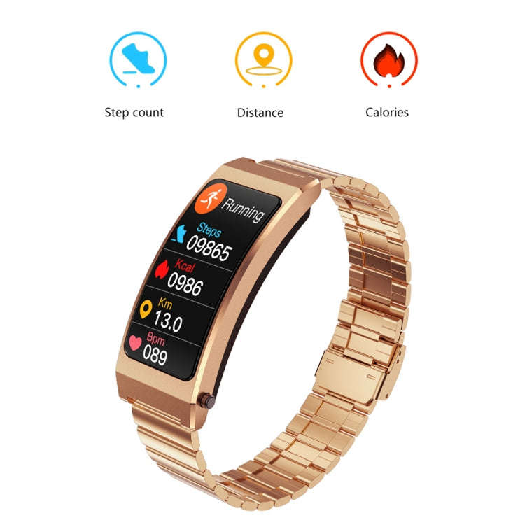 K13S 1.14 inch TFT Screen Silicone Strap Smart Calling Bracelet Supports Sleep Management/Blood O...