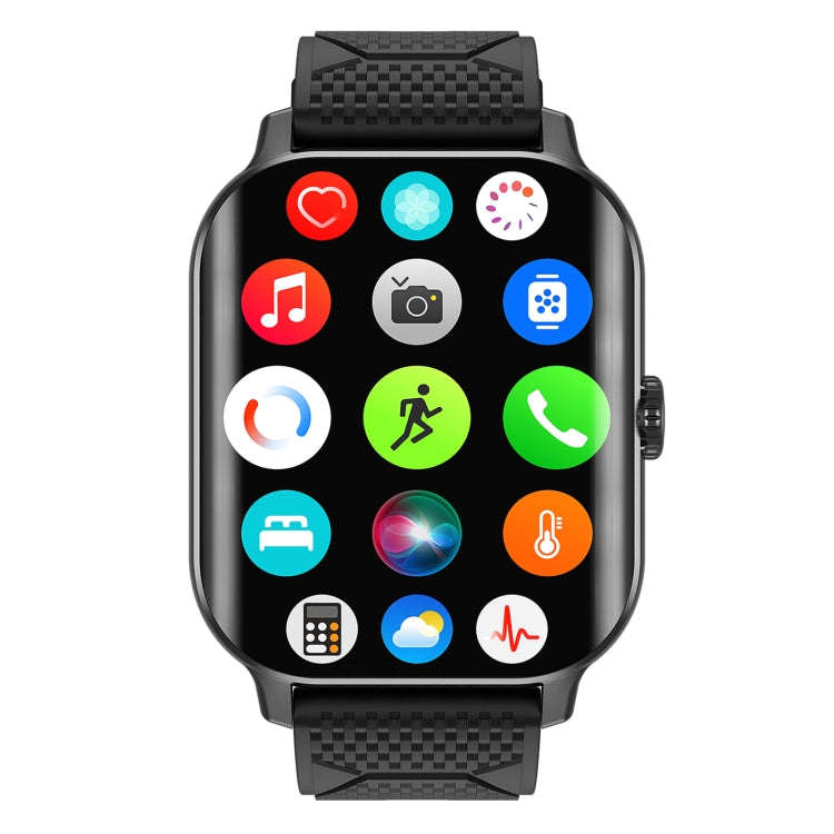 F12 2.02 inch Curved Screen Smart Watch Supports Voice Call/Blood Sugar Detection(Black)
