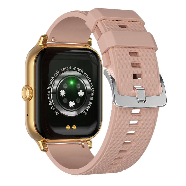 F12 2.02 inch Curved Screen Smart Watch Supports Voice Call/Blood Sugar Detection(Gold + Pink)