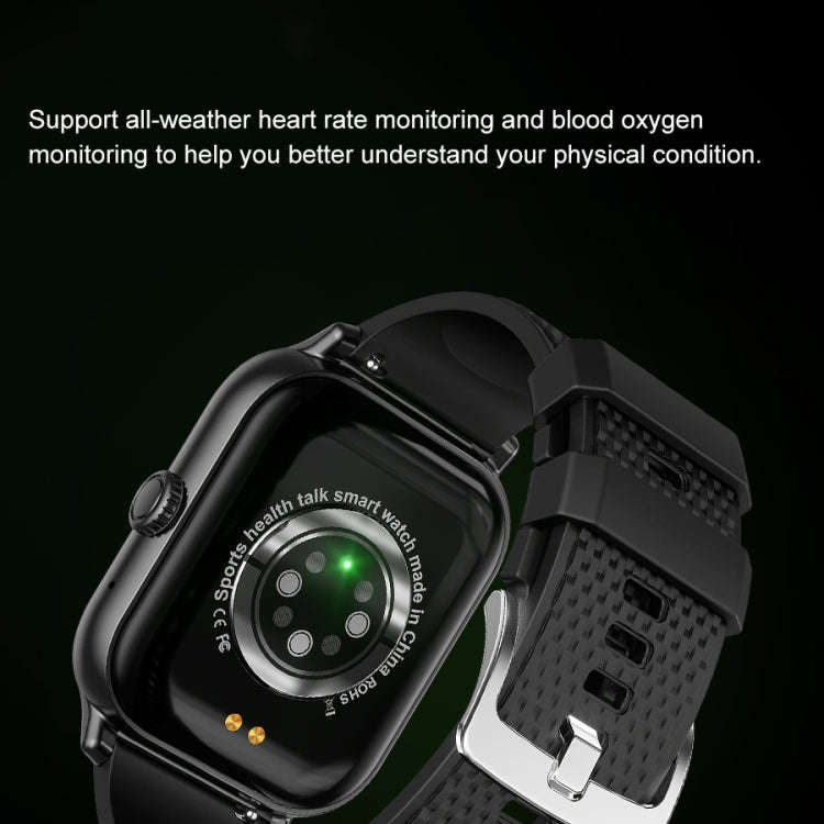 F12 2.02 inch Curved Screen Smart Watch Supports Voice Call/Blood Sugar Detection(Black)