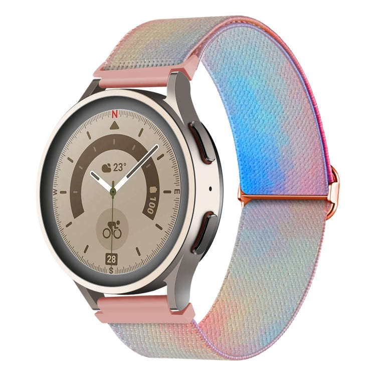 For Coros Pace 2 / Coros Apex 42mm 20mm Painted Colorful Nylon Woven Buckle Watch Band(Symphony A...
