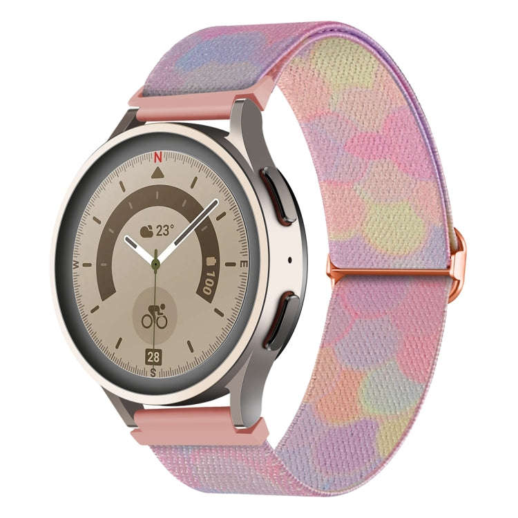 For Coros Pace 2 / Coros Apex 42mm 20mm Painted Colorful Nylon Woven Buckle Watch Band(Symphony B...