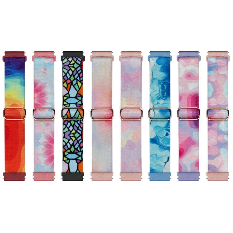 For Coros Pace 2 / Coros Apex 42mm 20mm Painted Colorful Nylon Woven Buckle Watch Band(Geometric ...