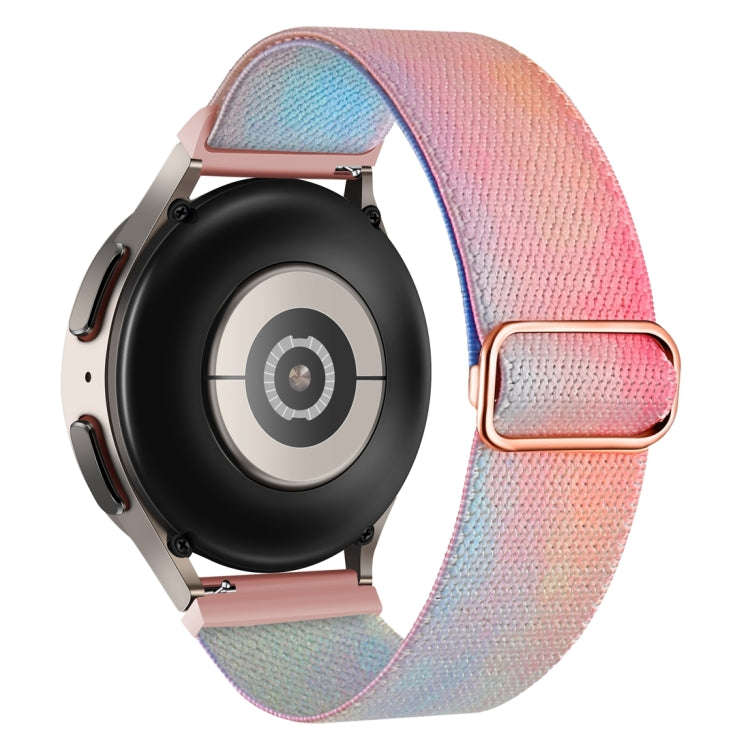 For Coros Apex Pro / Apex 46mm 22mm Painted Colorful Nylon Woven Buckle Watch Band(Symphony Aurora)