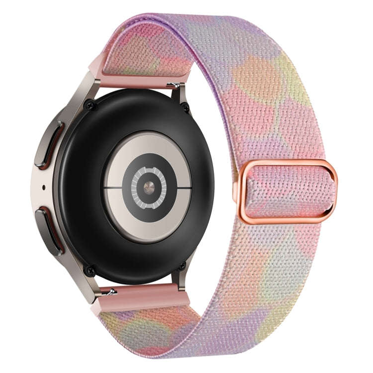 For Coros Apex Pro / Apex 46mm 22mm Painted Colorful Nylon Woven Buckle Watch Band(Symphony Bubbles)