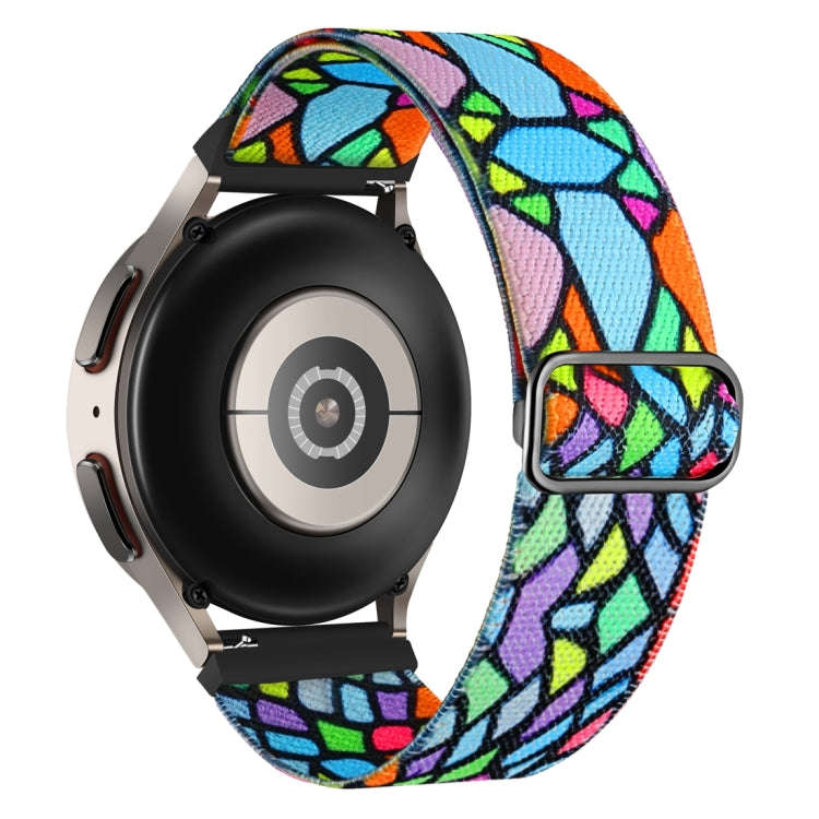 For Coros Apex Pro / Apex 46mm 22mm Painted Colorful Nylon Woven Buckle Watch Band(Geometric Rain...