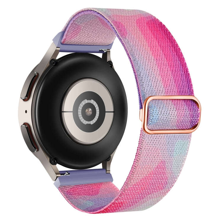 For Coros Apex Pro / Apex 46mm 22mm Painted Colorful Nylon Woven Buckle Watch Band(Purple Blue)