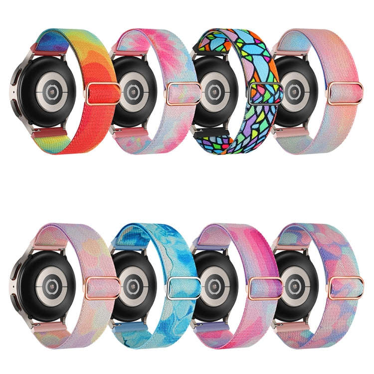 For Coros Apex Pro / Apex 46mm 22mm Painted Colorful Nylon Woven Buckle Watch Band(Symphony Bubbles)