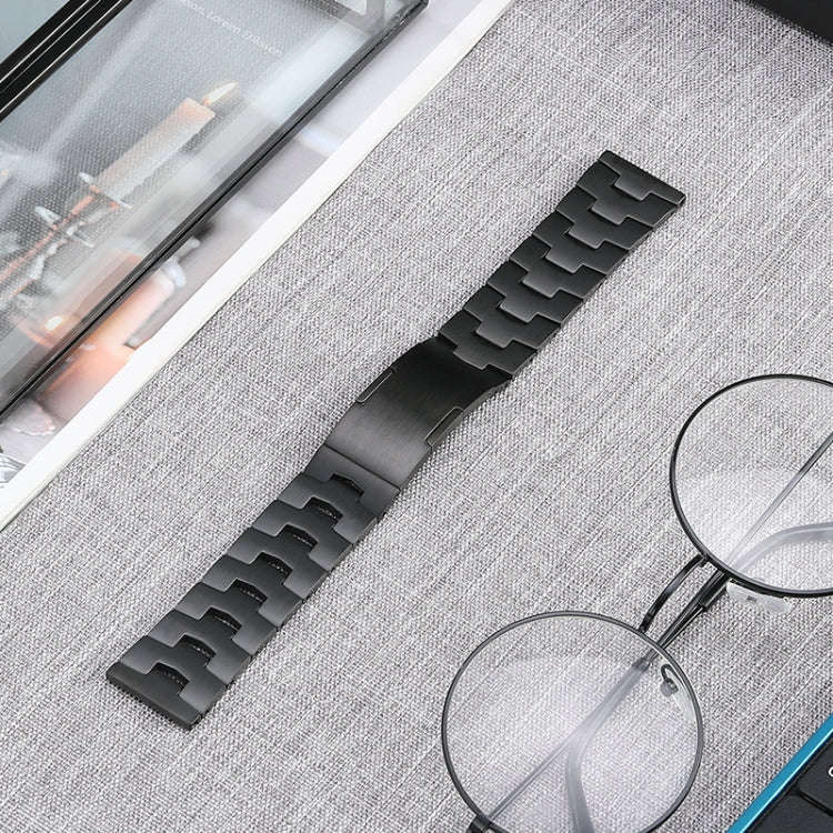 For Huawei Watch 3 Pro/GT3 SE/GT2 Pro 22mm Original Buckle Titanium Steel Watch Band(Black)
