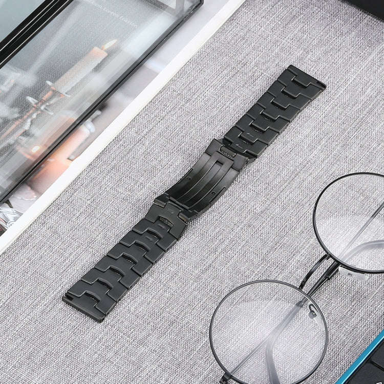 For Huawei Watch 3 Pro/GT3 SE/GT2 Pro 22mm Original Buckle Titanium Steel Watch Band(Black)