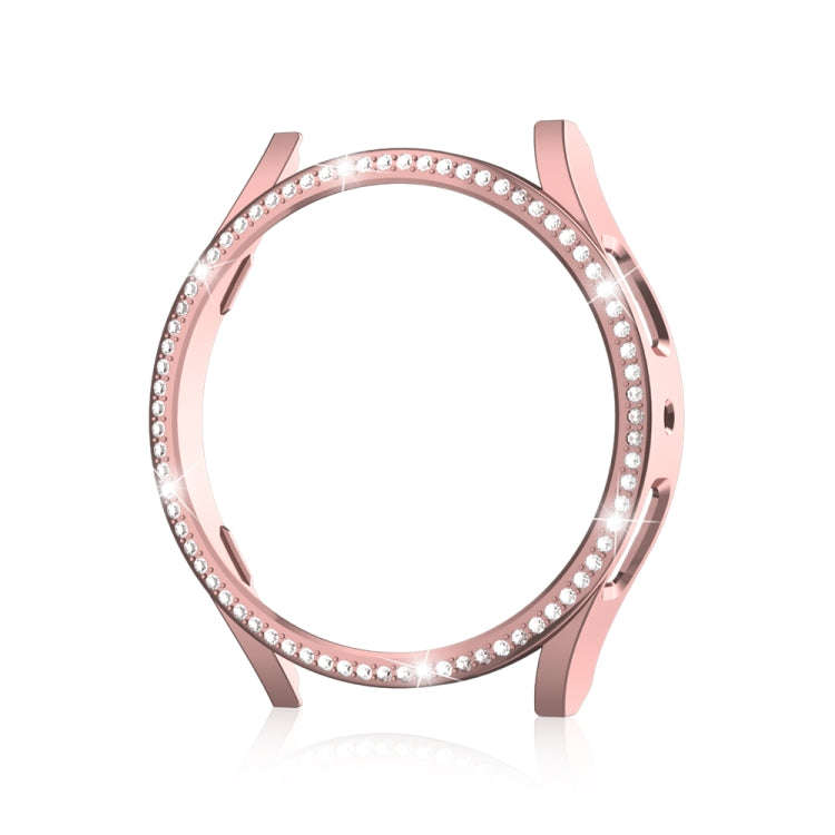 For Samsung Galaxy Watch 6 40mm Diamond Hollow PC Watch Protective Case(Pink)