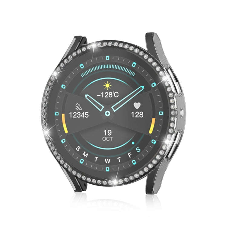 For Samsung Galaxy Watch 6 44mm Diamond Hollow PC Watch Protective Case(Transparent)