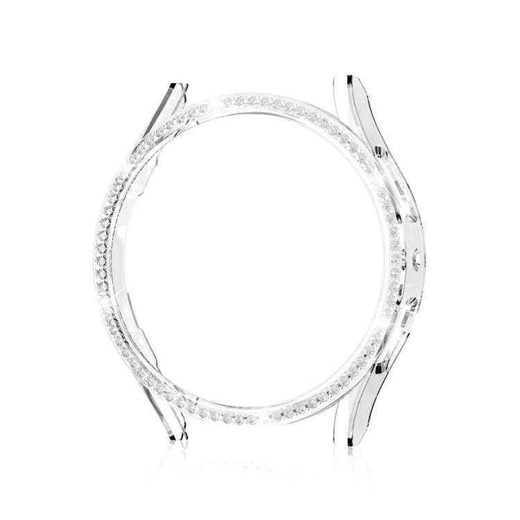 For Samsung Galaxy Watch 6 44mm Diamond Hollow PC Watch Protective Case(Transparent)