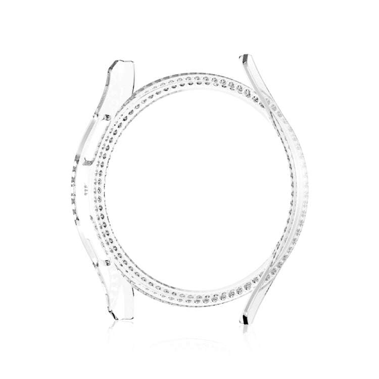 For Samsung Galaxy Watch 6 44mm Diamond Hollow PC Watch Protective Case(Transparent)