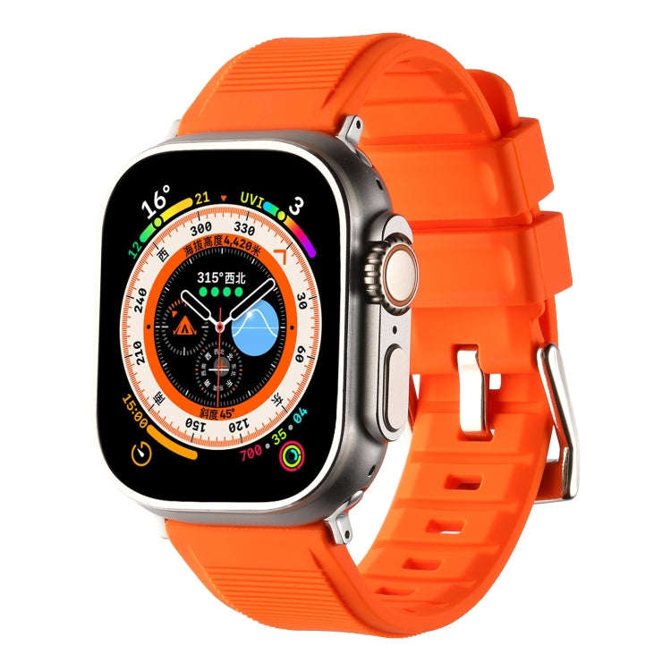 For Apple Watch SE 2022 40mm Double Ring Silicone Watch Band(Orange)