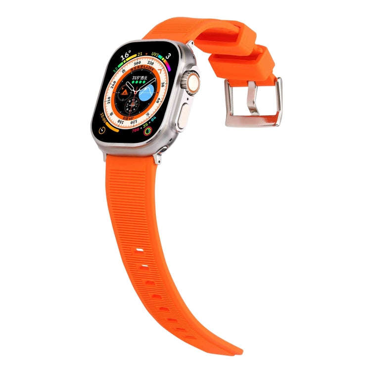 For Apple Watch 42mm Double Ring Silicone Watch Band(Light Blue)