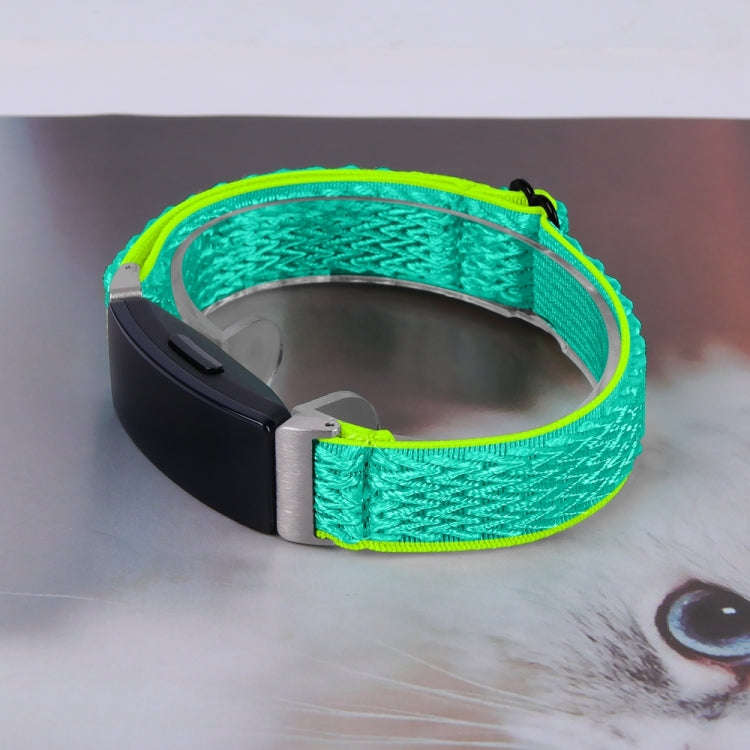 For Fitbit Inspire 3 Buckle Wave Braided Nylon Watch Band(Mint Green)