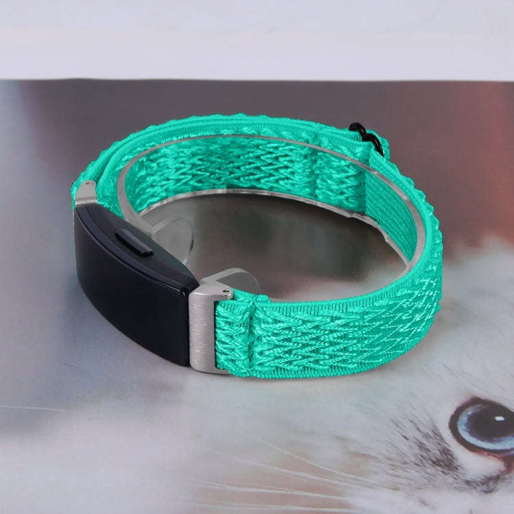 For Fitbit Inspire 3 Buckle Wave Braided Nylon Watch Band(Teal)