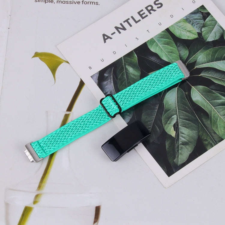 For Fitbit Inspire 3 Buckle Wave Braided Nylon Watch Band(Teal)