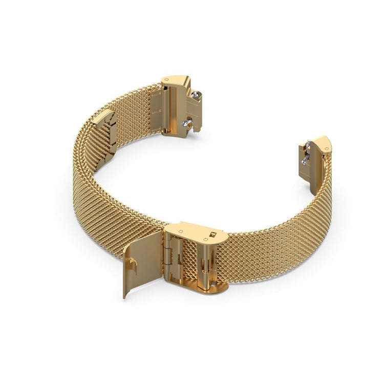 For Fitbit Inspire 3 Buckle Fine Mesh Stainless Ssteel Watch Band(Gold)