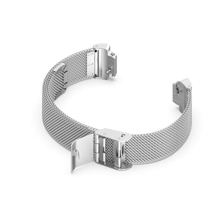 For Fitbit Inspire 3 Buckle Fine Mesh Stainless Ssteel Watch Band(Silver)