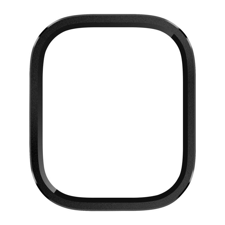 For Apple Watch Ultra 49mm Aluminum Alloy Frame Integrated Tempered Film(Black)