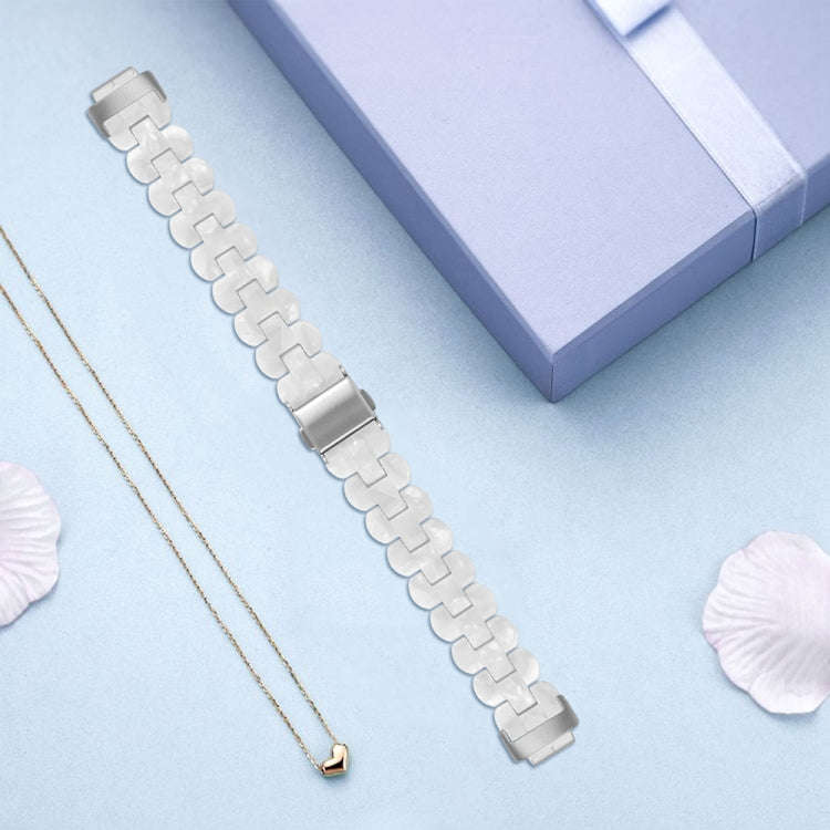 For Fitbit Inspire 3 Oval Resin Replacement Watch Band(White)
