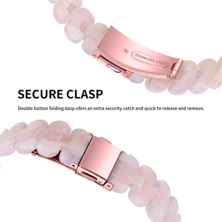 For Fitbit Inspire 3 Oval Resin Replacement Watch Band(Pink Flower)