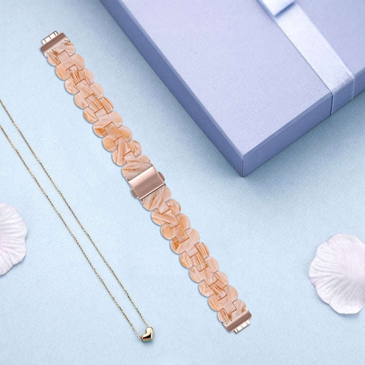 For Fitbit Inspire 3 Oval Resin Replacement Watch Band(Silk White)