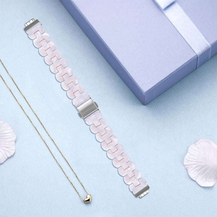 For Fitbit Inspire 3 Oval Resin Replacement Watch Band(Pearl White)