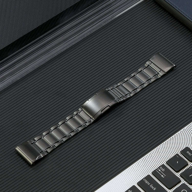 For Garmin Forerunner 965/955/945/935 22mm Quick Release Five Bead Titanium Steel Watch Band(Grey)