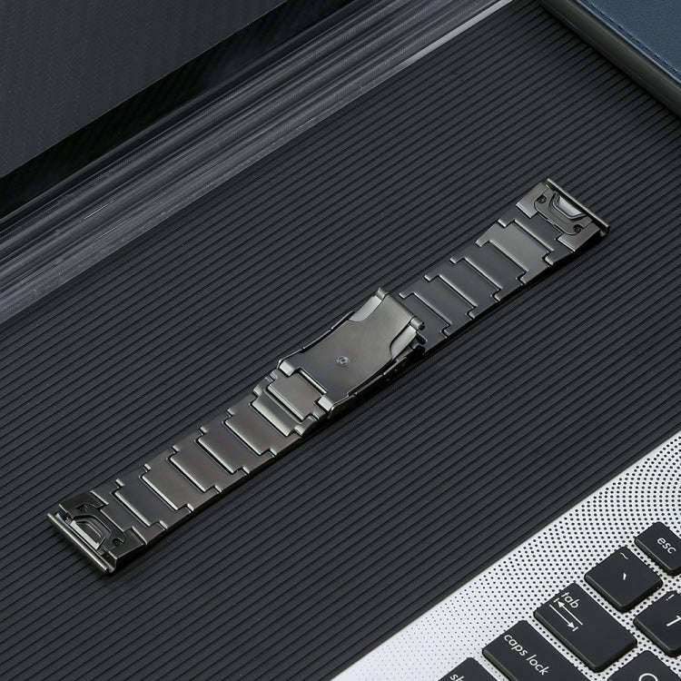For Garmin Forerunner 965/955/945/935 22mm Quick Release Five Bead Titanium Steel Watch Band(Grey)