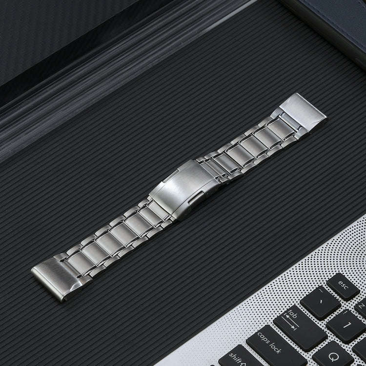 For Garmin Forerunner 965/955/945/935 22mm Quick Release Five Bead Titanium Steel Watch Band(Silver)
