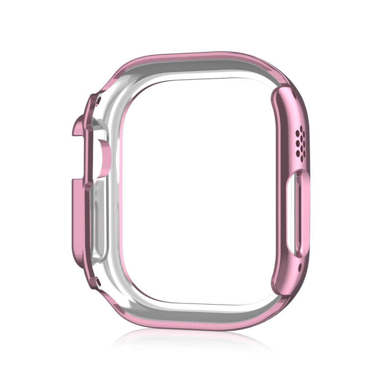 For Apple Watch Ultra 2 / Ultra 49mm Double Row Diamond Hollow PC Watch Case(Pink)