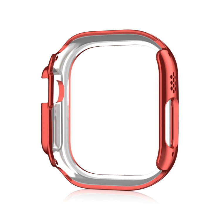For Apple Watch Ultra 2 / Ultra 49mm Double Row Diamond Hollow PC Watch Case(Red)