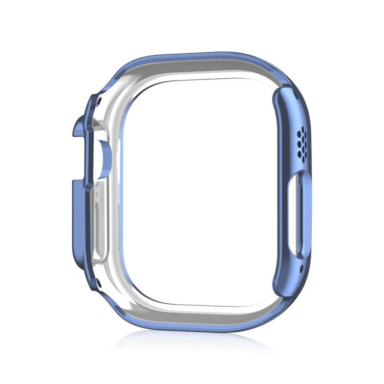 For Apple Watch Ultra 2 / Ultra 49mm Double Row Diamond Hollow PC Watch Case(Blue)