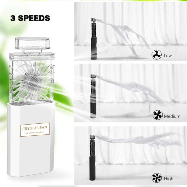 Perfume Shape Portable Fan Hidden Blade Fan(White)