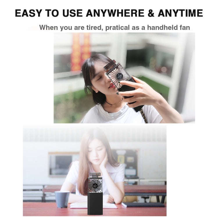 Perfume Shape Portable Fan Hidden Blade Fan(White)
