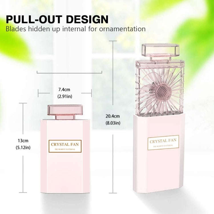 Perfume Shape Portable Fan Hidden Blade Fan(Pink)
