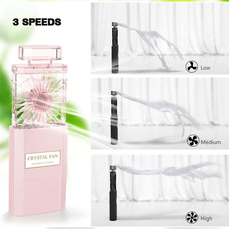 Perfume Shape Portable Fan Hidden Blade Fan(Pink)