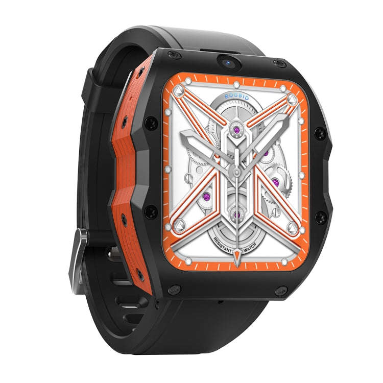 Model X 1.99 inch IP68 Waterproof Android 9.0 4G Dual Cameras Matte Smart Watch, Specification:2G...