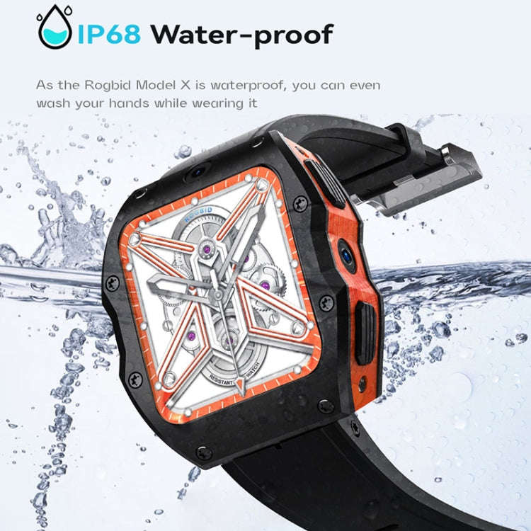 Model X 1.99 inch IP68 Waterproof Android 9.0 4G Dual Cameras Matte Smart Watch, Specification:2G...
