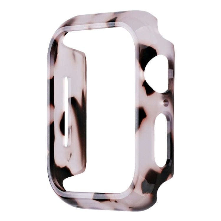 For Apple Watch Series 9 / 8 / 7 41mm Printed Resin PC Watch Case(Red Pink)