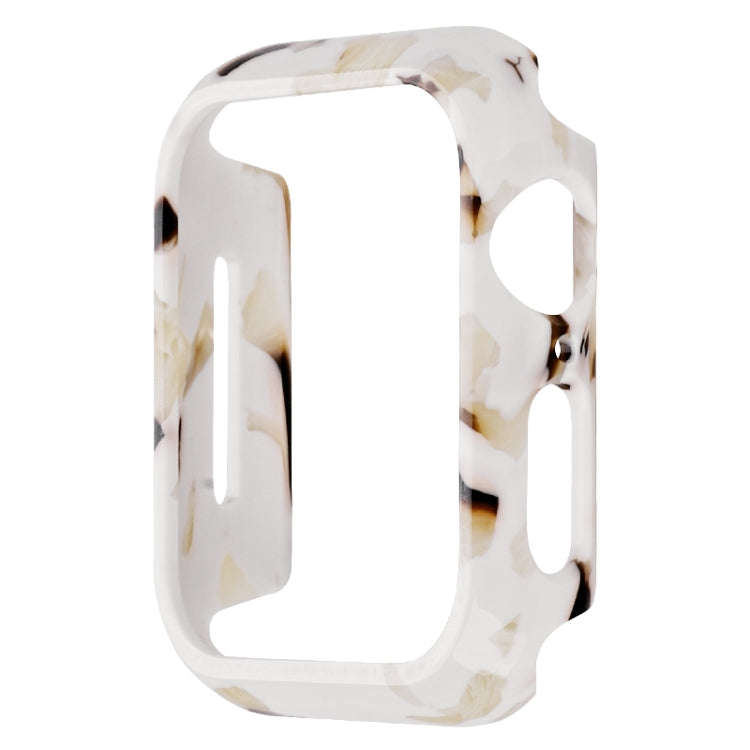 For Apple Watch Series 9 / 8 / 7 45mm Printed Resin PC Watch Case(Nougat Color)