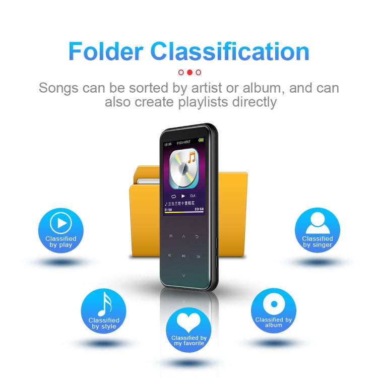 32GB M15 Multi-function Smart Voice Recorder MP3 Hifi Sound Music Player Walkman, Bluetooth Version