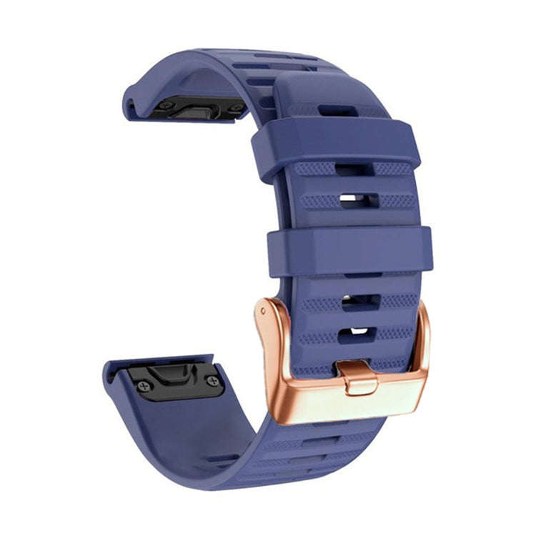 For Garmin Fenix 7S / 6S Pro / 5S Plus 20mm Rose Gold Buckle Quick Release Silicone Watch Band(Mi...
