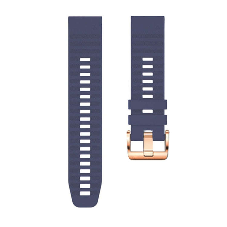 For Garmin Fenix 7S / 6S Pro / 5S Plus 20mm Rose Gold Buckle Quick Release Silicone Watch Band(Mi...