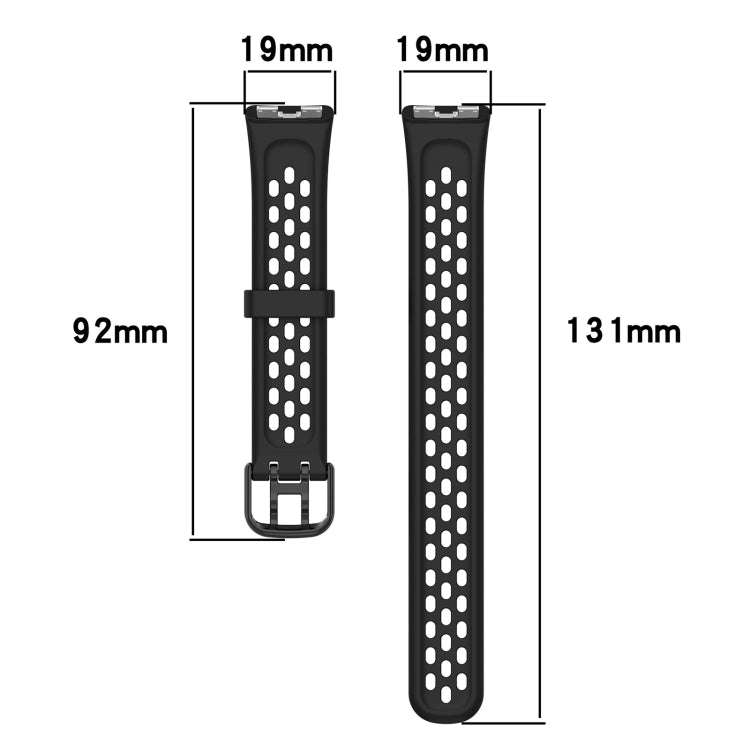 For Huawei Band 10 / 9 / 8 Solid Color Breathable Silicone Watch Band(Red)