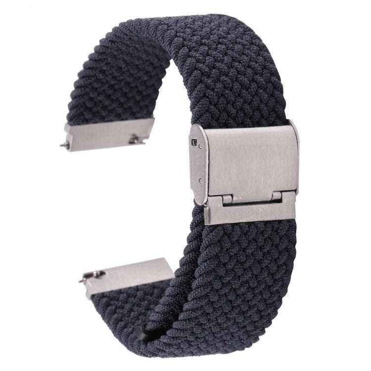 For Samsung Galaxy Watch 6 / 6 Classic Nylon Braided Metal Buckle Watch Band(Charcoal)