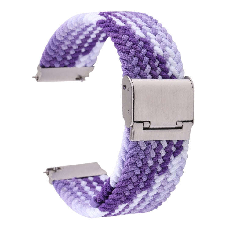 For Samsung Galaxy Watch 6 / 6 Classic Nylon Braided Metal Buckle Watch Band(Purple)